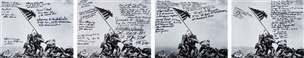 Lot of (4) World War II Iwo Jima Signed Photographs (27 Total Signatures) (PSA/DNA)